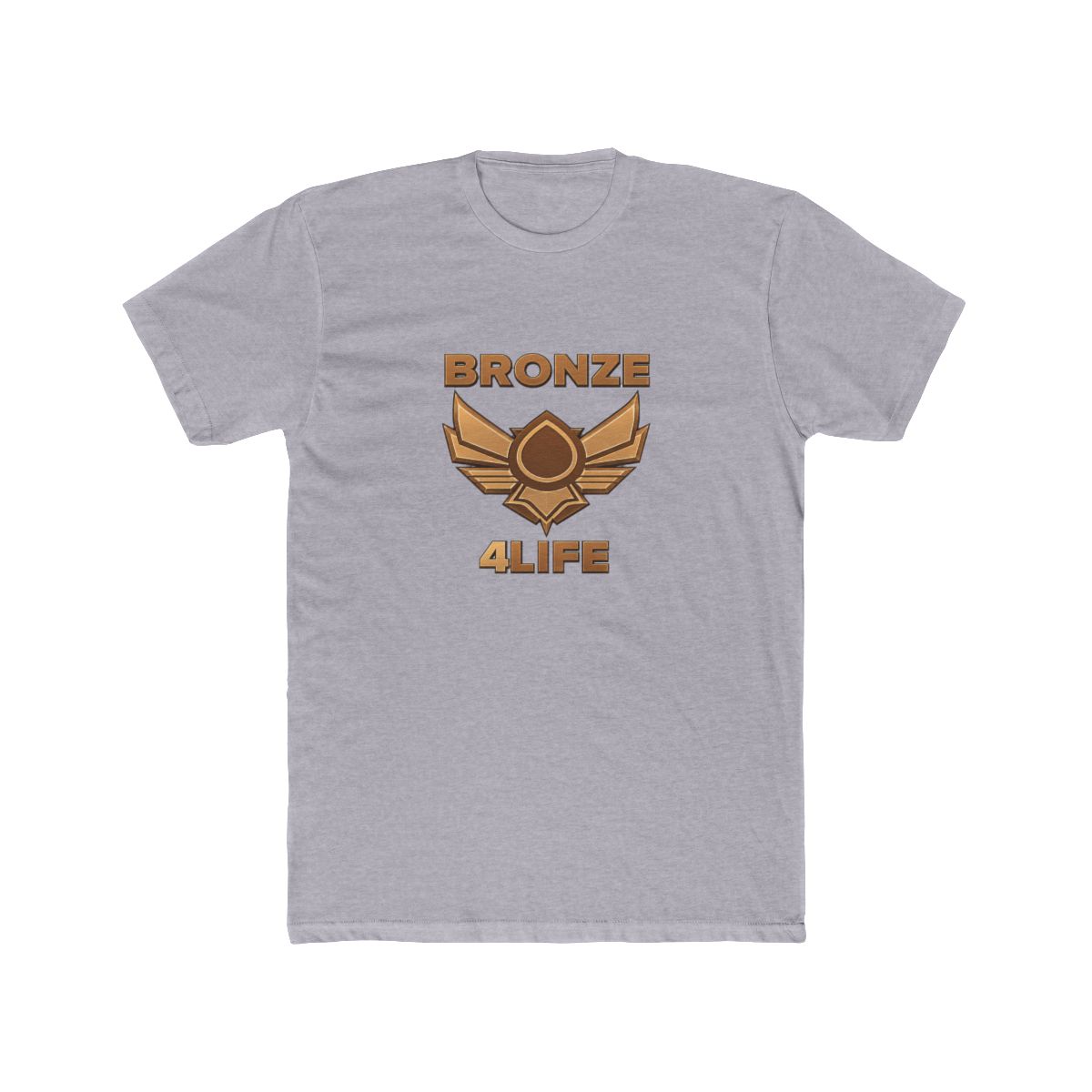 Funny Bronze 4 Life Hi-Lo Hem T Shirt - Gamer Tan Pride Gift - alternate angle 5, merchandise