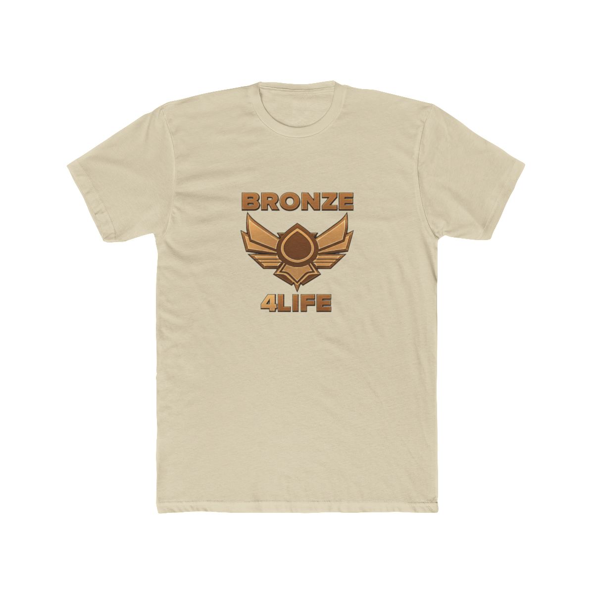 Funny Bronze 4 Life Hi-Lo Hem T Shirt - Gamer Tan Pride Gift - alternate angle 4, merchandise