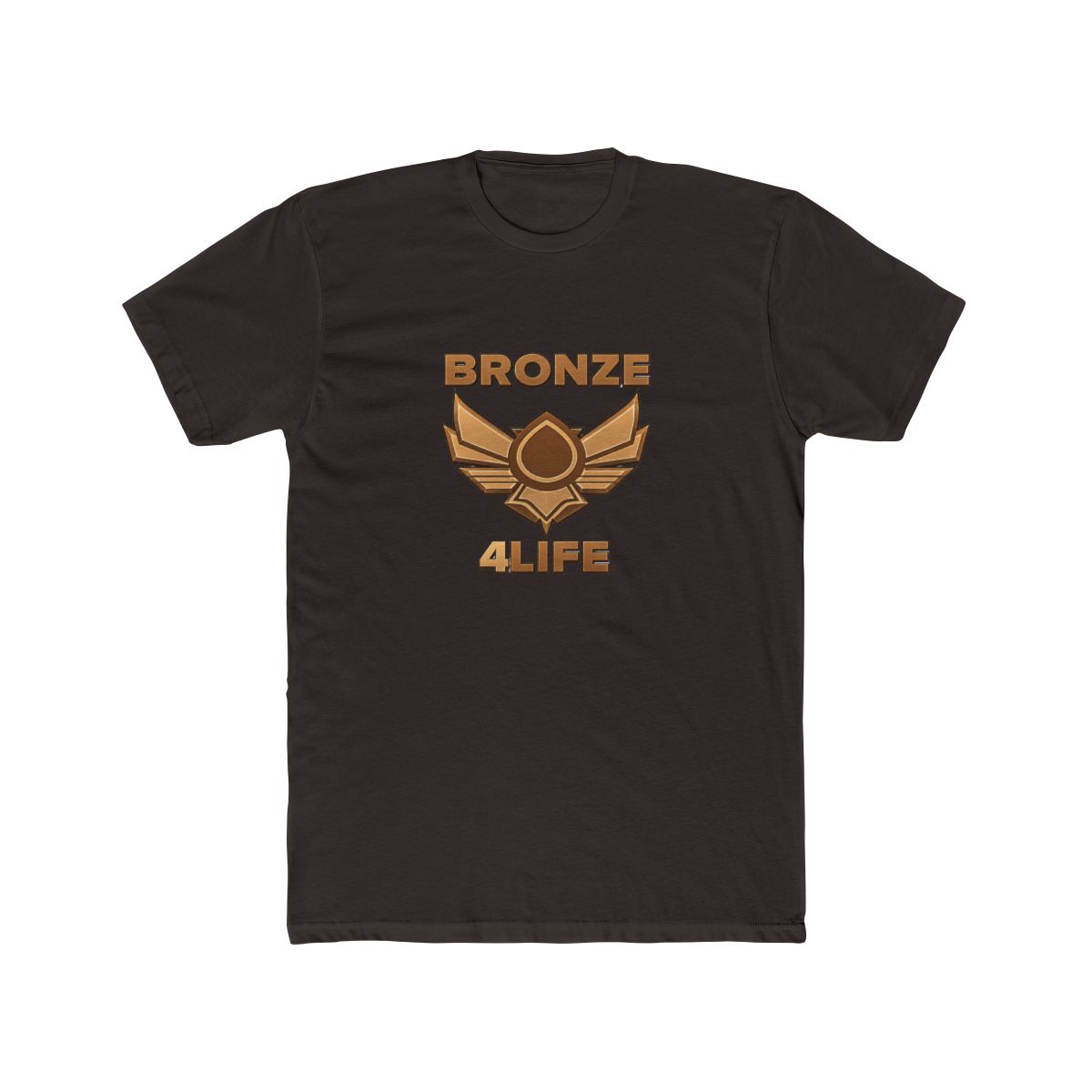 Funny Bronze 4 Life Hi-Lo Hem T Shirt - Gamer Tan Pride Gift - alternate angle 3, merchandise