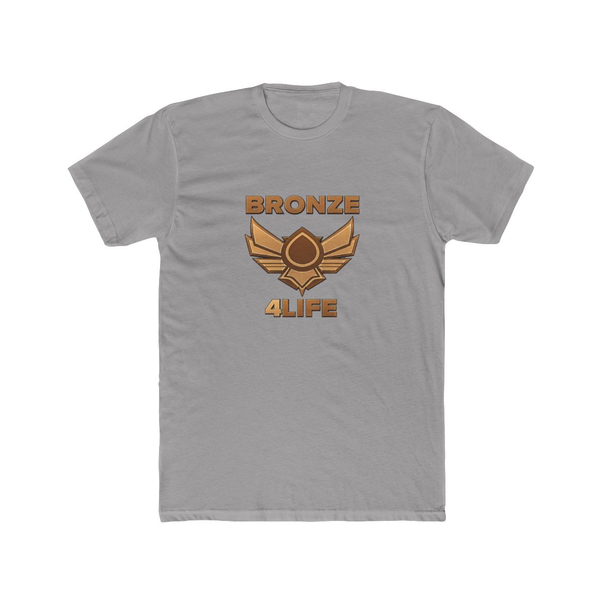 Funny Bronze 4 Life Hi-Lo Hem T Shirt - Gamer Tan Pride Gift - alternate angle 2, merchandise