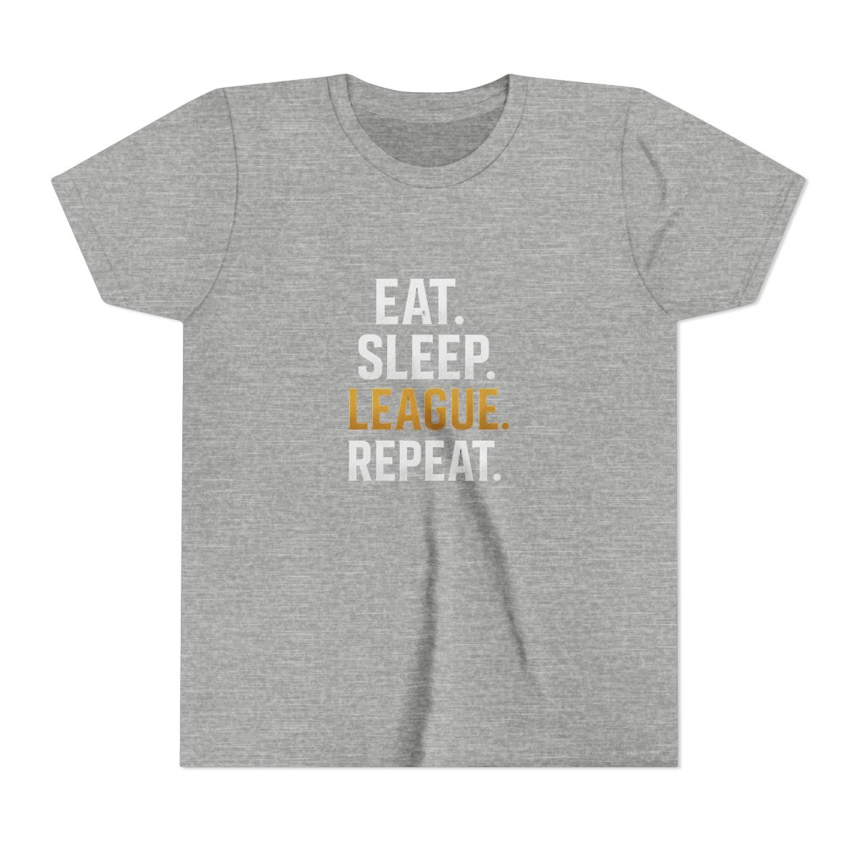 Eat Sleep League Repeat LoL Kids T Shirt - Gamer Life Minimalist Design - alternate angle 3, merchandise