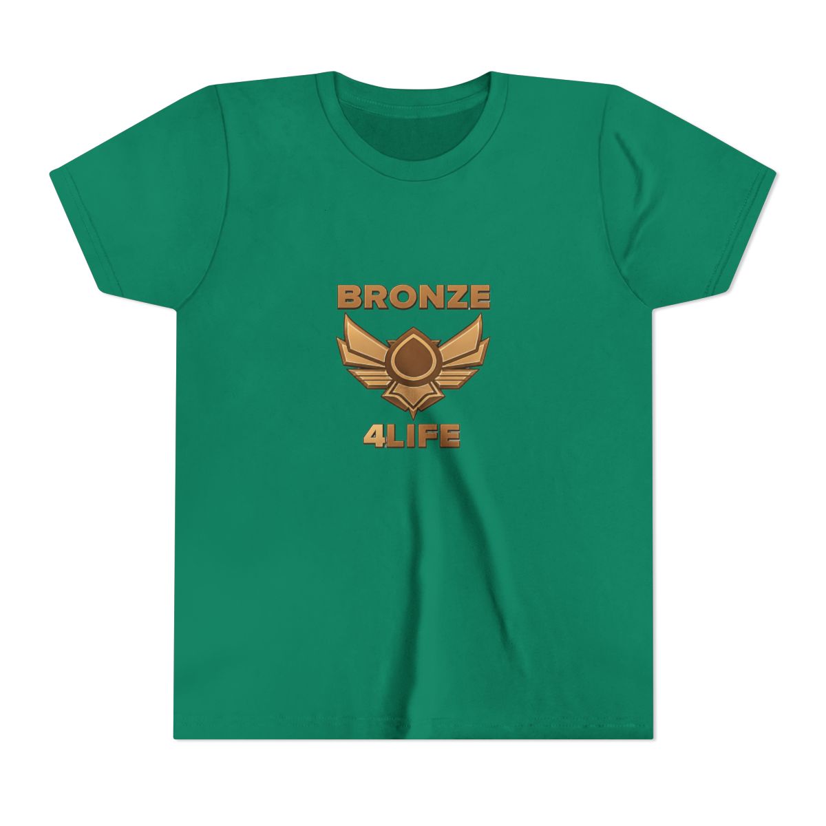 Funny Bronze 4 Life Hi-Lo Hem Kids T Shirt - Gamer Tan Pride Gift - alternate angle 4, merchandise
