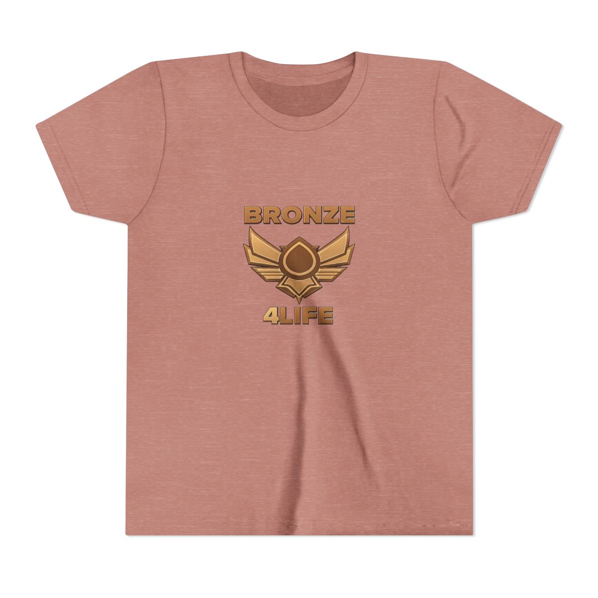 Funny Bronze 4 Life Hi-Lo Hem Kids T Shirt - Gamer Tan Pride Gift - alternate angle 2, merchandise