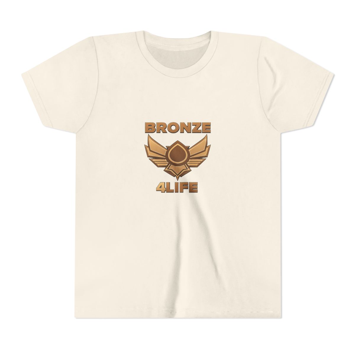Funny Bronze 4 Life Hi-Lo Hem Kids T Shirt - Gamer Tan Pride Gift - alternate angle 3, merchandise